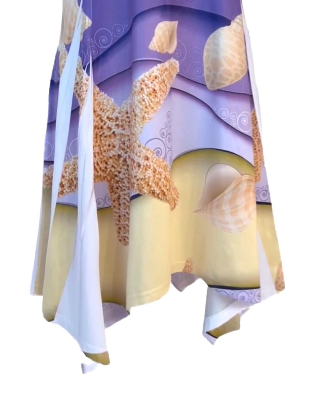 #46 INDIA BOUTIQUE ~ Purple/Gold or Pink/Gold Asymmetrical Lace Dress/Cover Up - Picture 8 of 9